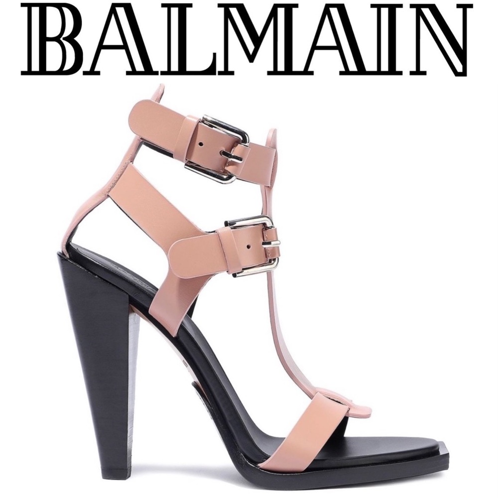- BALMAIN Leather Sandals